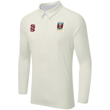Builth Wells CC DUAL LONG SLEEVE CRICKET SHIRT (WOMENS)-Ivory
