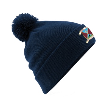 Builth Wells CC Original Pom Pom Beanie : Navy